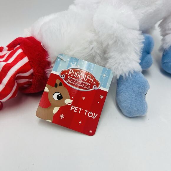 Dan Dee Bumble Rudolph Red Nosed Reindeer Plush Squeaker Dog Toy 12" New - Picture 2 of 3